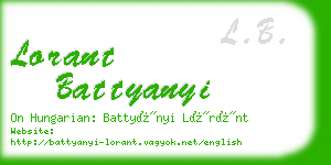 lorant battyanyi business card